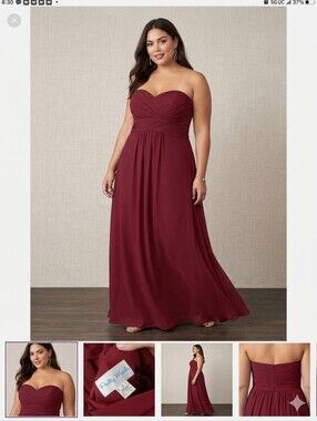 Pretty Maids Red Strapless Evening Gown